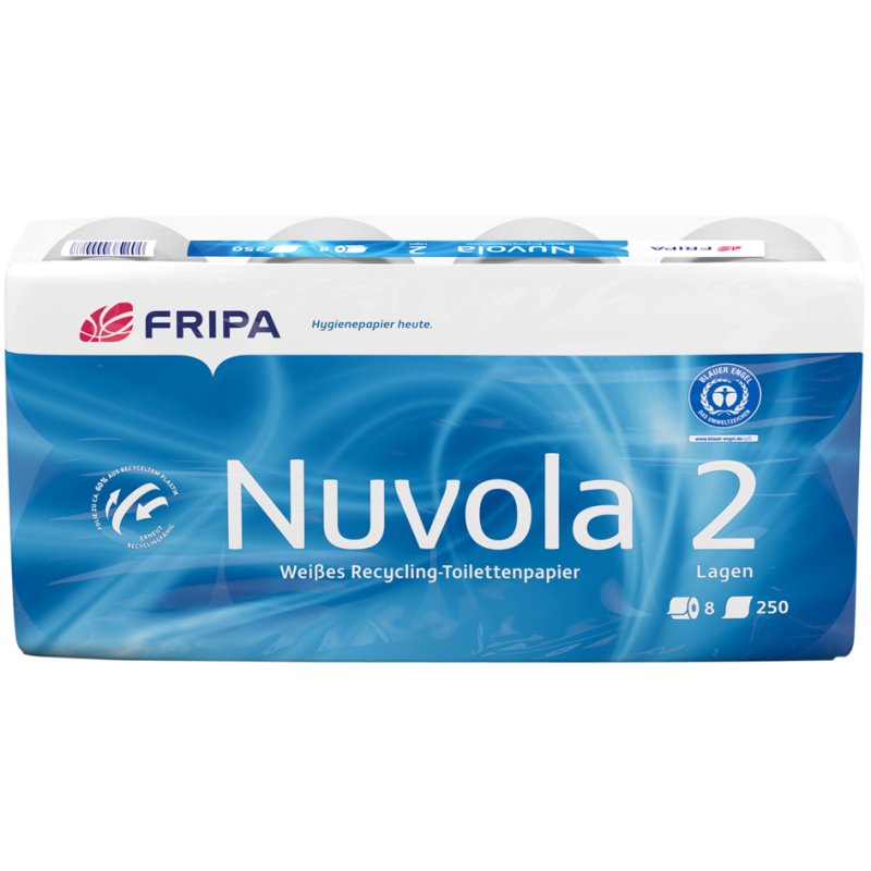 fripa toiletpapier Nuvola, 3-laags, hochwit, 8 rollen